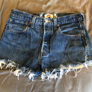 Levi’s 501 Dark Wash Cutoff Shorts